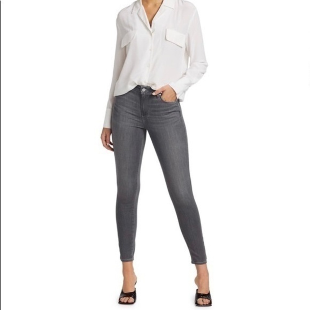 Paige Hoxton High Rise Ankle Skinny Jeans in Soft Violet Size 26